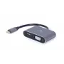 Gembird USB 3.0 Type-A uz HDMI + VGA displeja adapteris, tumši pelēkā krāsā
