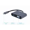 Gembird USB 3.0 Type-A uz HDMI + VGA displeja adapteris, tumši pelēkā krāsā