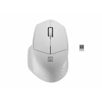 Bezvadu Bluetooth optiskā pele NATEC Siskin 2 — 1600 DPI, Bluetooth 5.0, labā roka, balta