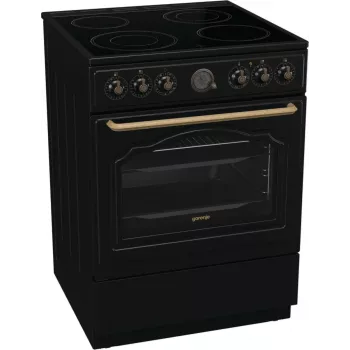 Gorenje GECS6B71CLB Brīvi stāvoša plīts Elektriskā keramikas virsma Melna