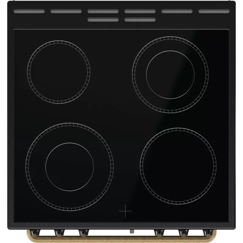 Gorenje GECS6B71CLB Brīvi stāvoša plīts Elektriskā keramikas virsma Melna