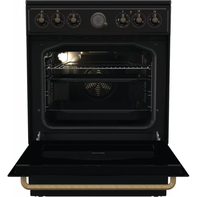 Gorenje GECS6B71CLB Brīvi stāvoša plīts Elektriskā keramikas virsma Melna