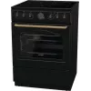 Gorenje GECS6B71CLB Brīvi stāvoša plīts Elektriskā keramikas virsma Melna