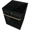 Gorenje GECS6B71CLB Brīvi stāvoša plīts Elektriskā keramikas virsma Melna