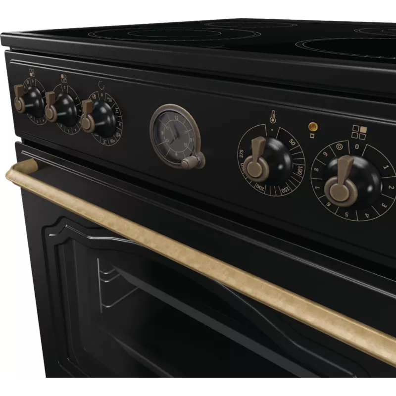 Gorenje GECS6B71CLB Brīvi stāvoša plīts Elektriskā keramikas virsma Melna