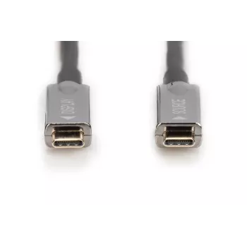 DIGITUS USB-C - USB-C AOC hibrīda optiskās šķiedras kabelis 4K@60Hz USB 3.1 SPEC 15m
