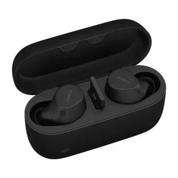 Jabra Evolve2 Buds - USB-A MS, bezvadu, biroja/zvanu centra, 5.4 g, austiņas, melnas