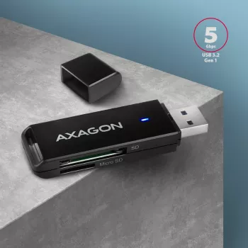 Karšu lasītājs Axagon CRE-S2N USB 3.2 Gen 1 Type-A Melns