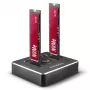 Axagon ADSA-M2C divu NVMe M.2 SSD dokstacija ar klonēšanu, USB-C 10 Gbps