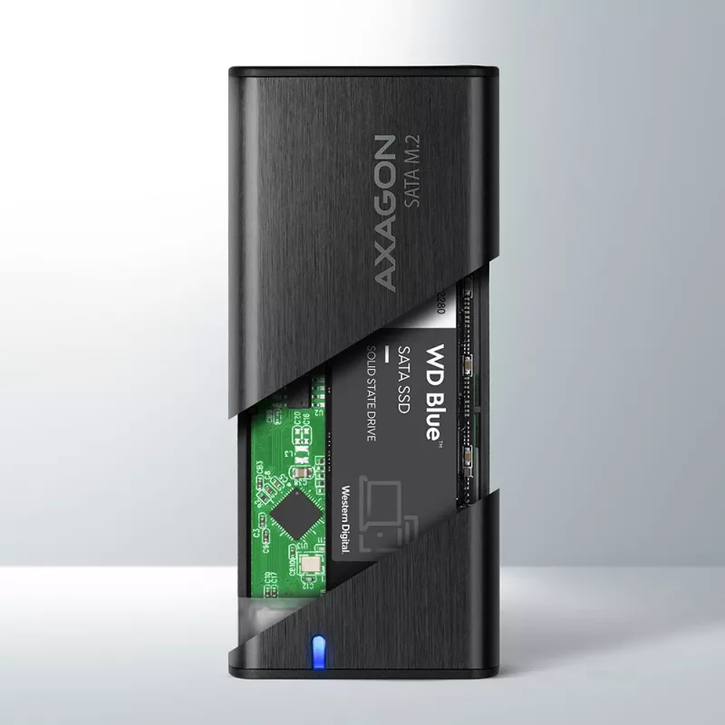 Ārējais M.2 SSD korpuss Axagon EEM2-SBC USB-C 3.2 Gen 2 Melns