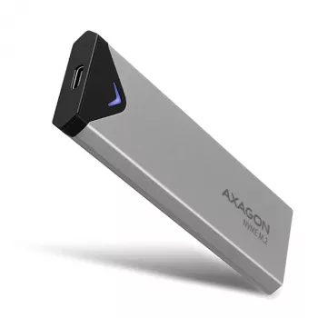 AXAGON EEM2-UG2 ārējā USB-C 10Gbps metāla kaste M.2 NVMe SSD diskiem, sudraba