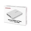 Axagon RSS-M2SD iekšējais 2,5 collu alumīnija korpuss SATA M.2 SSD diskiem, sudraba