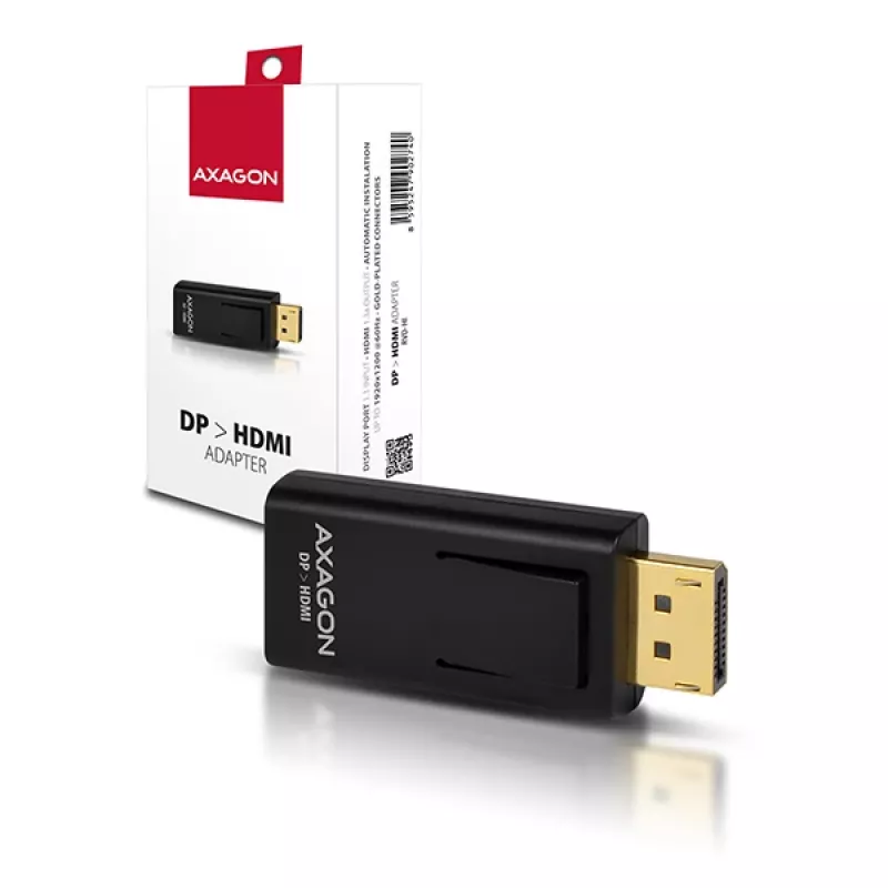 Pārejas kabelis Axagon RVD-HI DisplayPort uz HDMI Melns