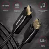 Axagon RVD-HI14C2 DisplayPort -> HDMI 1.4 kabelis 1,8m, 4K/30Hz