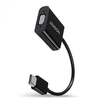 Axagon RVH-VGAN HDMI -> VGA adapteris FullHD, 1920x1200, audio izeja, strāvas ieeja