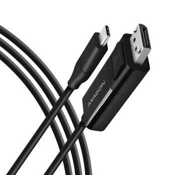 Axagon RVC-DPC aktīvais USB-C -> DisplayPort kabelis 1.8m 4K/60Hz