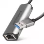 2.5 Gigabit Ethernet adapteris AXAGON ADE-25R — USB Type-C, 10/100/1000/2500 Mbit, 5000 Mbit/s, alumīnijs, pelēks