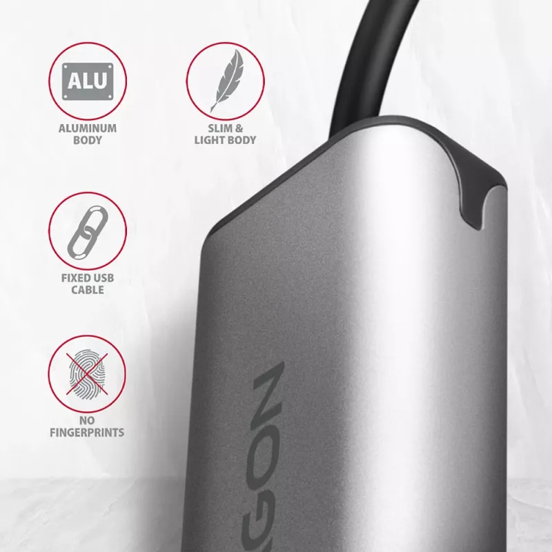 AXAGON ADE-25R USB-A 3.2 Gen 1 2,5 Gigabit Ethernet adapteris, pelēks