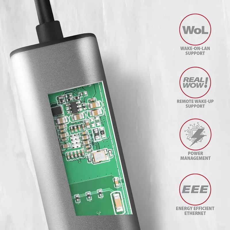 AXAGON ADE-25R USB-A 3.2 Gen 1 2,5 Gigabit Ethernet adapteris, pelēks