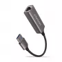 AXAGON USB 3.2 Gen 1 Type-A uz Gigabit Ethernet adapteris ADE-TR — 10/100/1000 Mbps, metāla titāna pelēks, 5000 Mbit/s