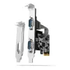 Axagon PCEA-S2N PCIe adapteris - 2x RS-232 ports 250 kbps ar standarta un zema profila kronšteiniem