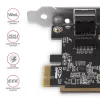 Axagon PCEE-GRF PCIe Gigabit Ethernet adapteris ar Realtek 8111F un SP & LP