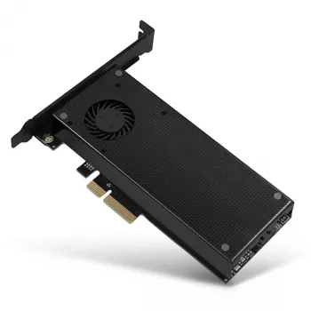 Axagon PCEM2-DC PCIe x4 - M.2 NVMe M-key + SATA B-key slot adapteris ar dzesēšanu, SP & LP