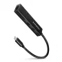 USB-C centrmezgls Axagon HMC-GL3A 3x USB-A Gbit-LAN Melns