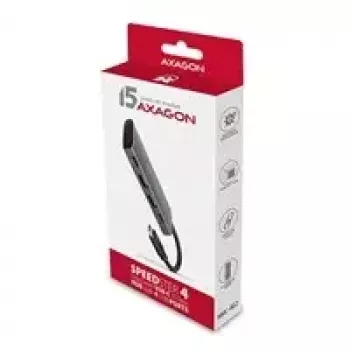 AXAGON HMC-4G2 USB-C 3.2 Gen 2 10 Gb/s centrmezgls, 2x USB-A + 2x USB-C, USB-C kabelis 13 cm
