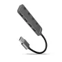 Axagon HUE-MSA Superspeed USB-A slēdža centrmezgls 4x USB 3.0 Aktīvs - 20cm Melns USB 3.2 Gen 1 (3.1 Gen 1) Type-A 5000 Mbit/s Pelēks