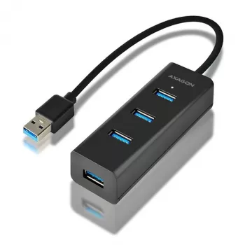 Axagon HUE-S2B 4 portu USB 3.0 ātrās uzlādes centrmezgls ar micro USB barošanu