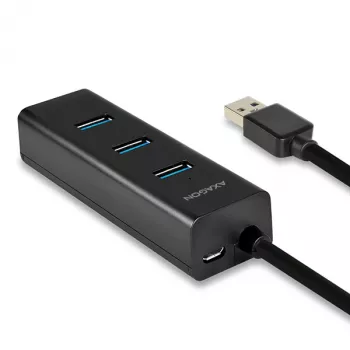 Axagon HUE-S2B 4 portu USB 3.0 ātrās uzlādes centrmezgls ar micro USB barošanu
