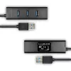 Axagon HUE-S2B 4 portu USB 3.0 ātrās uzlādes centrmezgls ar micro USB barošanu