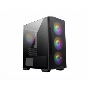 MSI MAG Forge M100R Midi Tower Melns, Caurspīdīgs