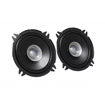 Auto skaļruņi JVC CS-J510X — 2-virzienu apaļi 13 cm (4 collas), 30 W nominālā / 250 W maksimālā, 4 Ω, mikas konuss, montāžas dziļums 4,35 cm (2 gab.)