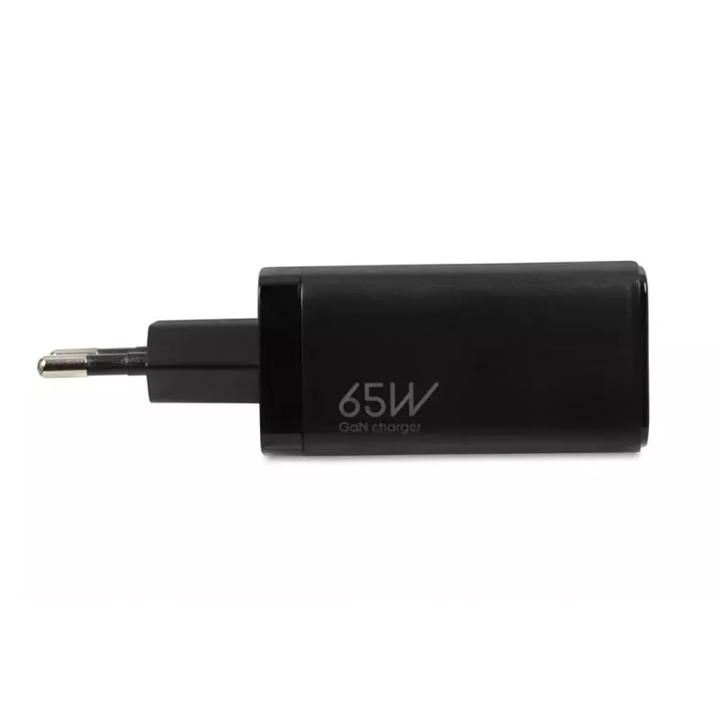 iBOX C-65 ILUC65B – GaN 65 W lādētājs, 2x USB-C + 1x USB-A, melnā krāsā