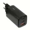 iBOX C-65 ILUC65B – GaN 65 W lādētājs, 2x USB-C + 1x USB-A, melnā krāsā