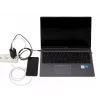 iBOX C-65 ILUC65B – GaN 65 W lādētājs, 2x USB-C + 1x USB-A, melnā krāsā
