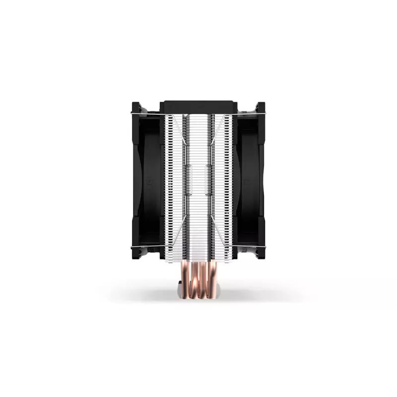 ENDORFY Fera 5 Dual Fan gaisa dzesētājs — 2x 120 mm PWM ventilatori, 4 siltuma caurules, TDP 220 W, melns