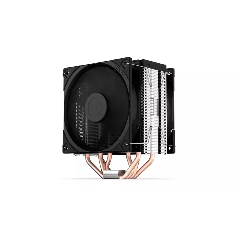 ENDORFY Fera 5 Dual Fan gaisa dzesētājs — 2x 120 mm PWM ventilatori, 4 siltuma caurules, TDP 220 W, melns
