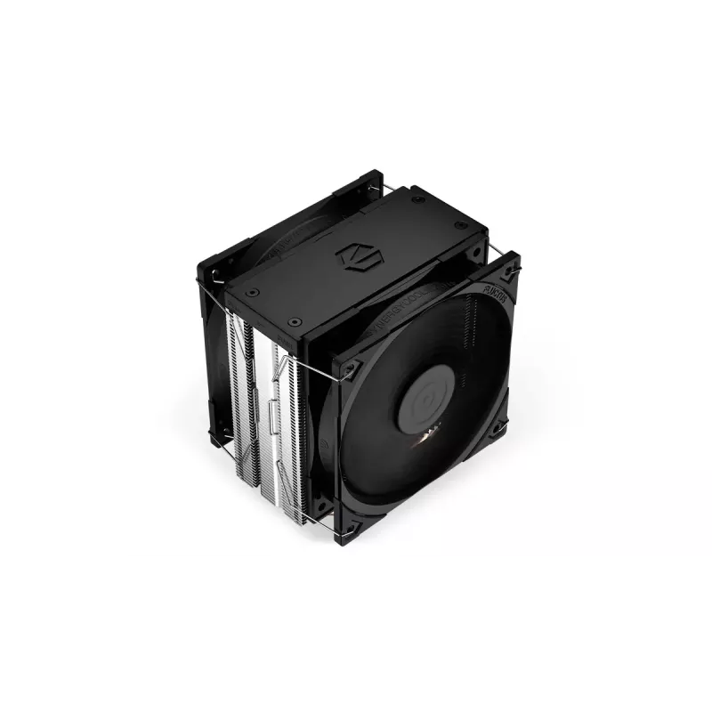 ENDORFY Fera 5 Dual Fan gaisa dzesētājs — 2x 120 mm PWM ventilatori, 4 siltuma caurules, TDP 220 W, melns