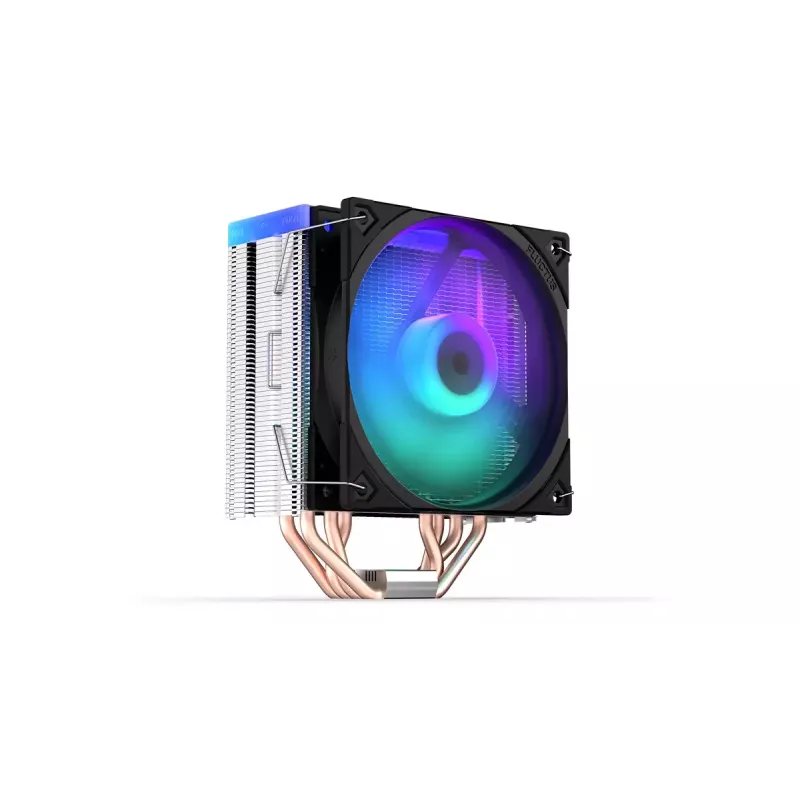 ENDORFY Fera 5 ARGB EY3A007 procesora gaisa dzesētājs, 120 mm Fluctus PWM ARGB ventilators, 4 siltumcaurules, augstums 155 mm, melns