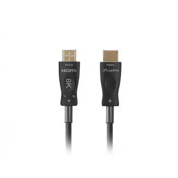 LANBERG HDMI kabelis - M/m v2.1 optiskais AOC - 20m melns