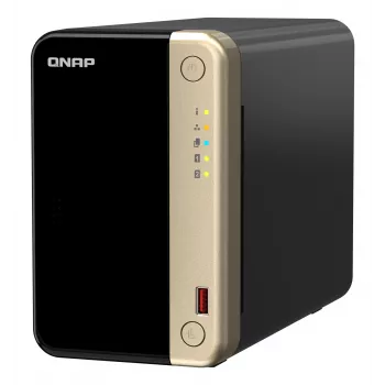 QNAP TS-264 NAS Tornis Intel® Celeron® N5095 8 GB 0 TB QNAP QTS Melns, Zelts