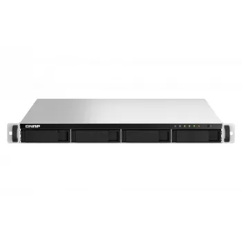 QNAP TS-464U NAS Rack (1U) Intel® Celeron® N5095 8 GB DDR4 0 TB QNAP Turbo System Aluminium, Melns
