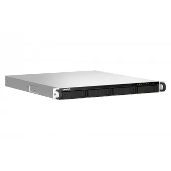 QNAP TS-464U NAS Rack (1U) Intel® Celeron® N5095 8 GB DDR4 0 TB QNAP Turbo System Aluminium, Melns