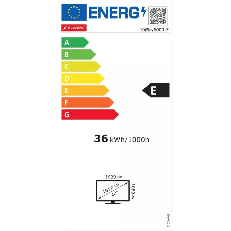 LED televizors Allview 40iPlay6000-F/1 40 collas (101 cm) FHD, VIDAA, Wi‑Fi, HDMI, USB, melns