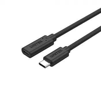 UNITEK USB-C pagarinātājs 0.5m melns USB 3.2 Gen 2