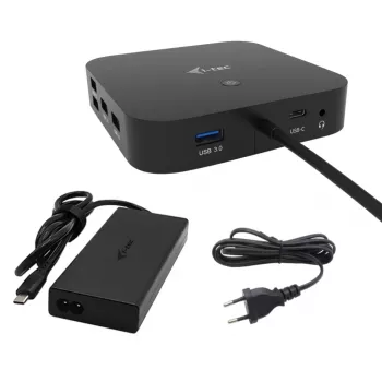 i-tec USB-C HDMI Dual DP Docking Station ar 100 W barošanu + Universāls lādētājs 100 W