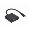 GEMBIRD USB Type-C uz HDMI adaptera kabelis, 4K@60Hz, 15cm, Melns